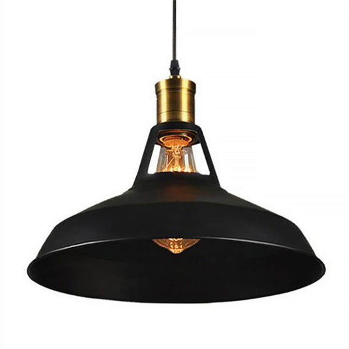 Vintage Industrial Metal Lid Pendant Lamp