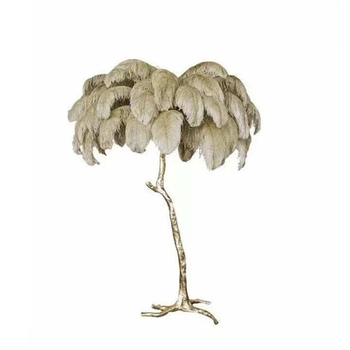 Ostrich Feather Resin Floor Lamp