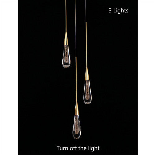 LuxeDrops Modern Crystal Loft Lights