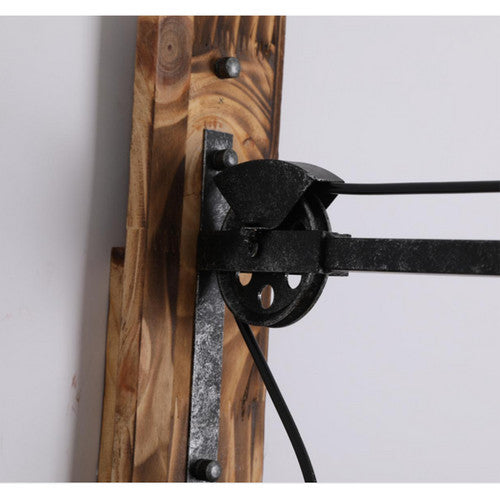 TimberForge Industrial Wood Wall Sconce