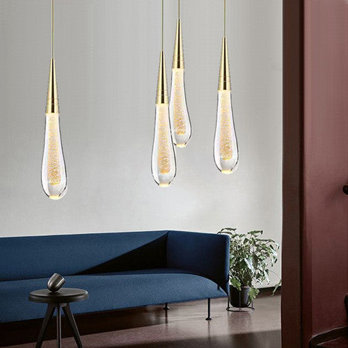 LuxeDrops Modern Crystal Loft Lights