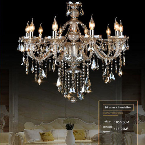 Radiant Elegance Cognac Crystal Chandelier