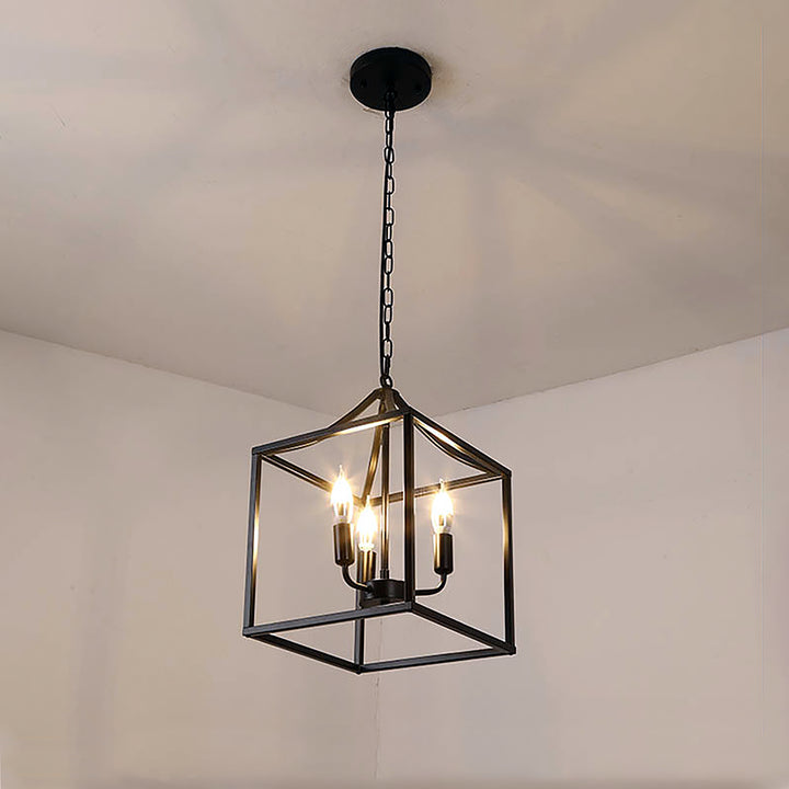 ForgeLight Industrial Cottage Cage Pendant Chandelier