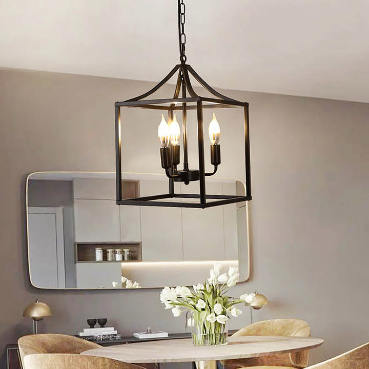 ForgeLight Industrial Cottage Cage Pendant Chandelier