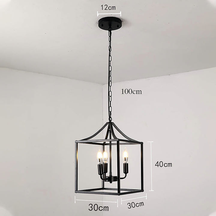 ForgeLight Industrial Cottage Cage Pendant Chandelier