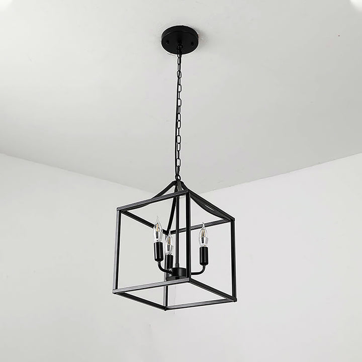 ForgeLight Industrial Cottage Cage Pendant Chandelier