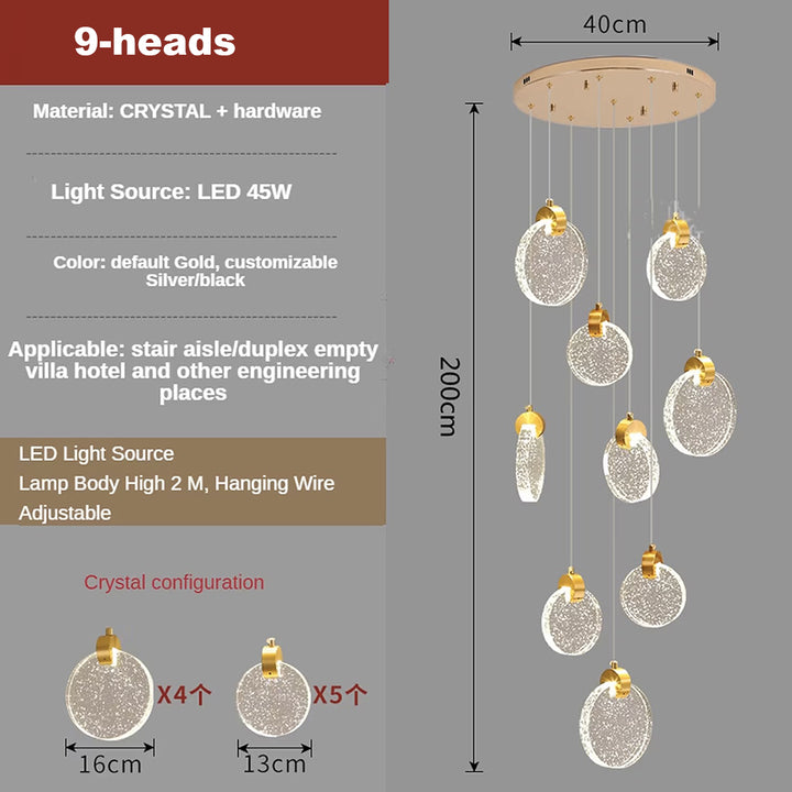 LuminaLux Stairway Pendant Light