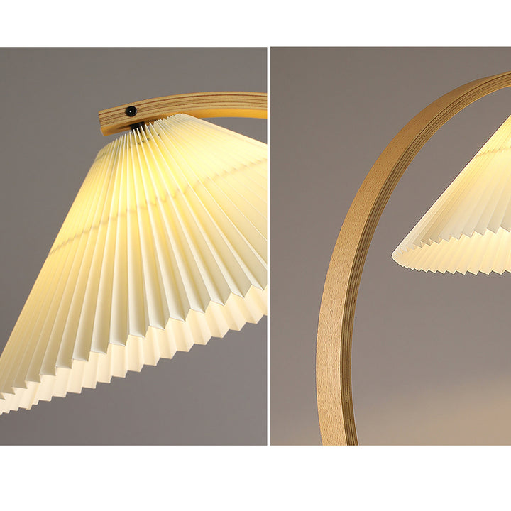 Pleated Umbrella Floor Lamp