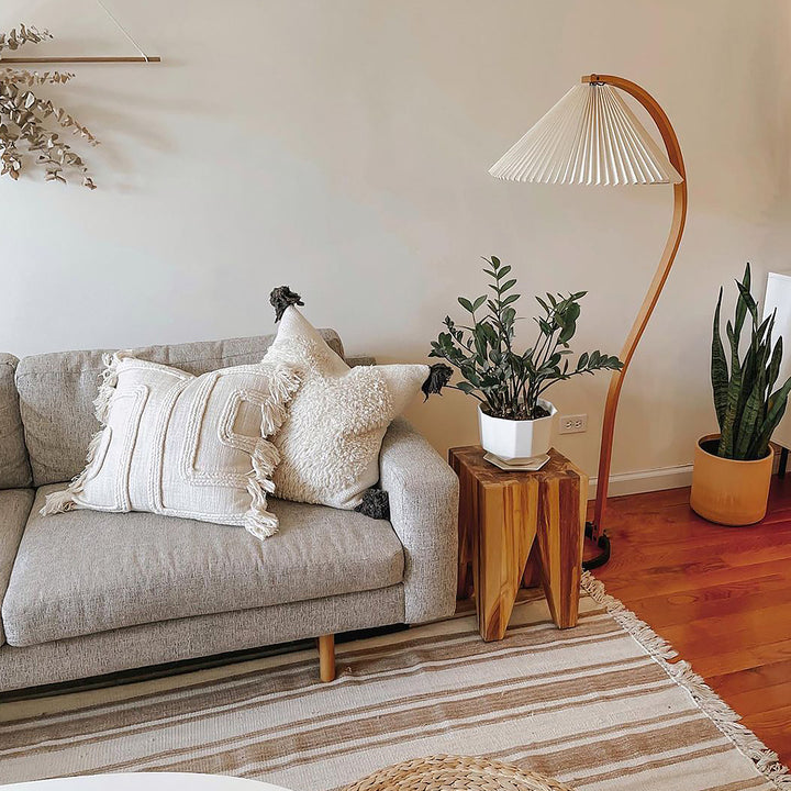 Pleated Umbrella Floor Lamp