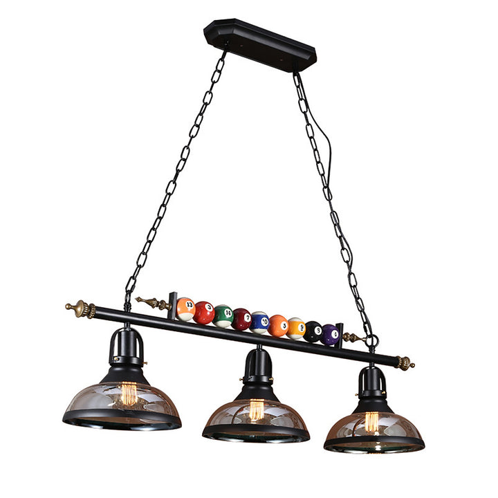 Billiard Ball Table Light Design Pool Metal Pendant Lamp Ceiling Fixture Black