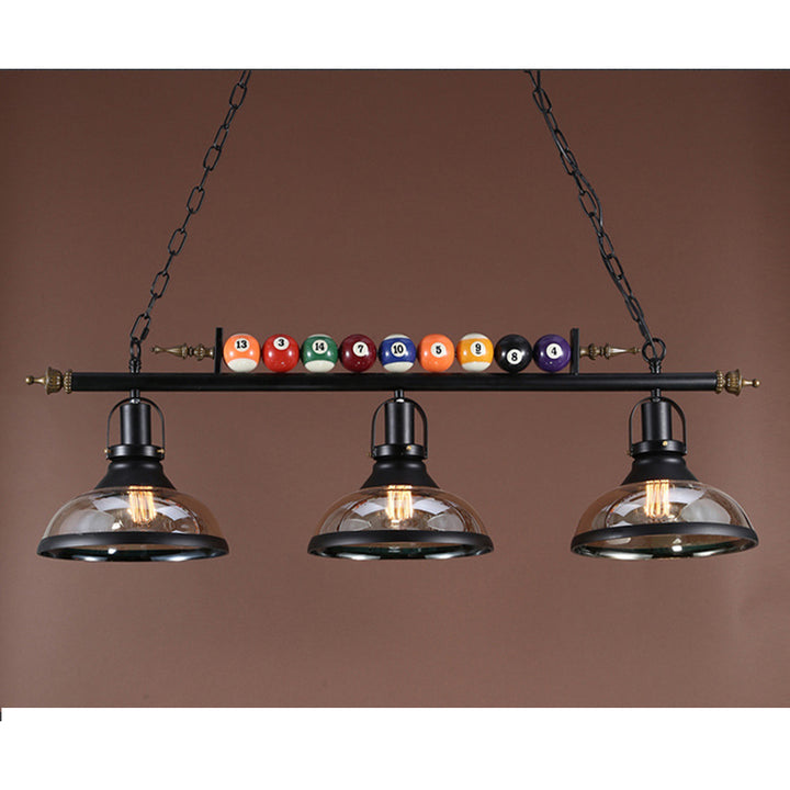 Billiard Ball Table Light Design Pool Metal Pendant Lamp Ceiling Fixture Black