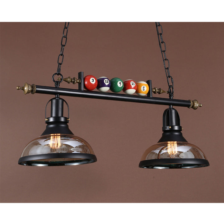 Billiard Ball Table Light Design Pool Metal Pendant Lamp Ceiling Fixture Black