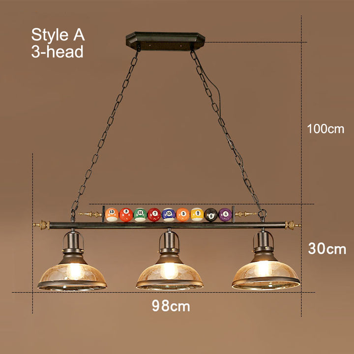 Billiard Ball Table Light Design Pool Metal Pendant Lamp Ceiling Fixture Black