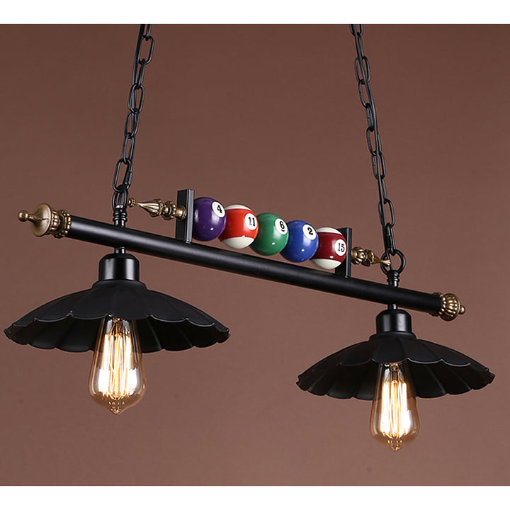 Billiard Ball Table Light Design Pool Metal Pendant Lamp Ceiling Fixture Black