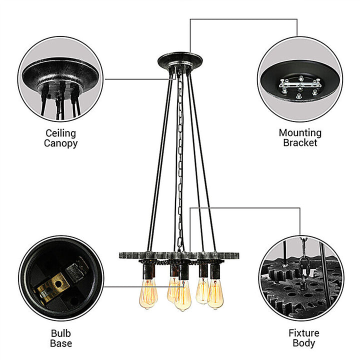 Gearworks Iron Chandelier savingget