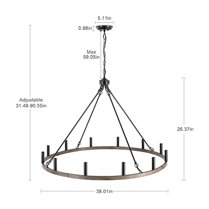 Wagon Wheel Chandelier