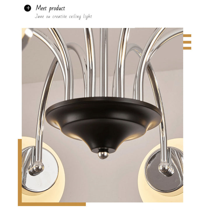 Celestial Elegance Chrome Sputnik Chandelier