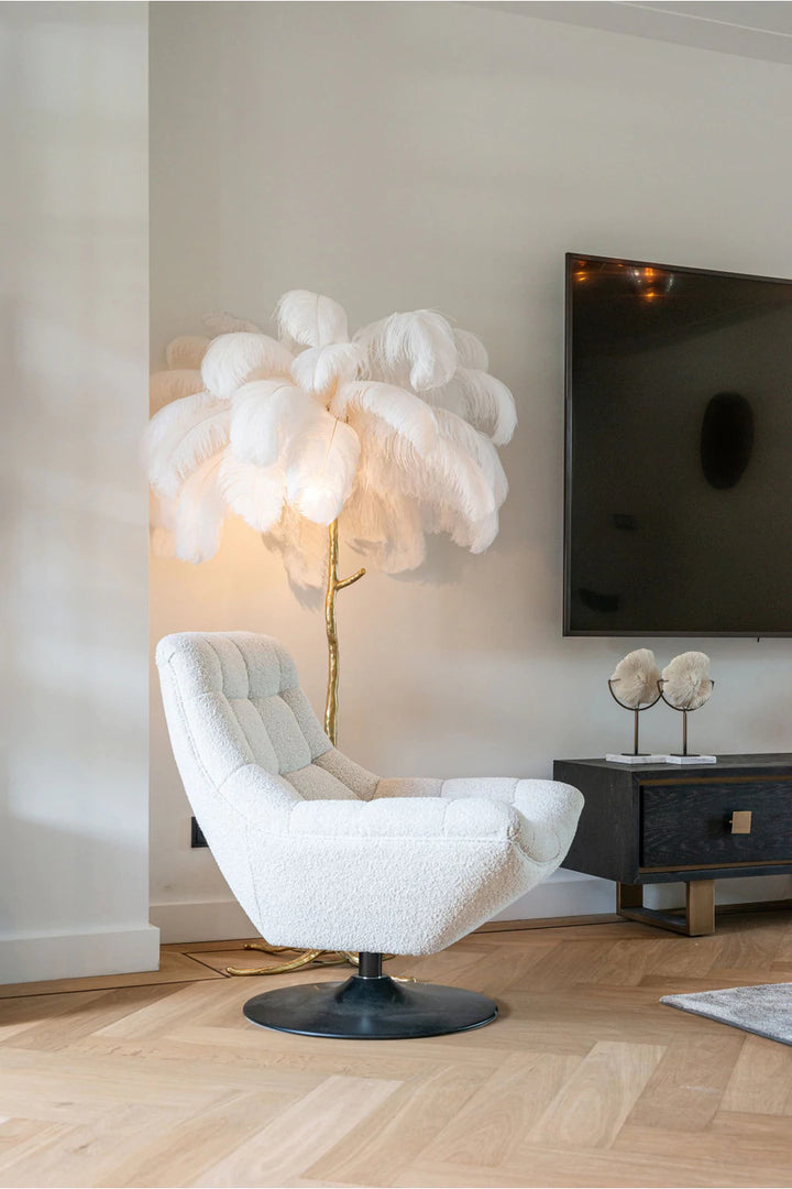 Ostrich Feather Resin Floor Lamp