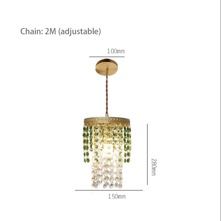 CrystalAura Vintage Elegance Brass Pendant Chandelier