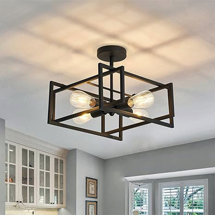 Black Frame Ceiling Light