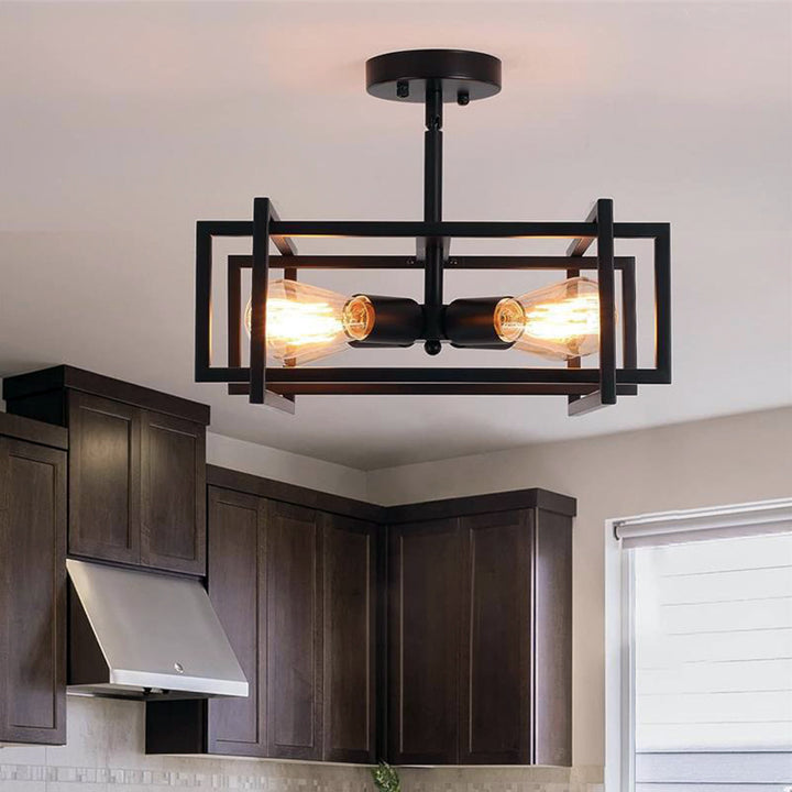 Black Frame Ceiling Light