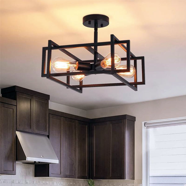 Black Frame Ceiling Light