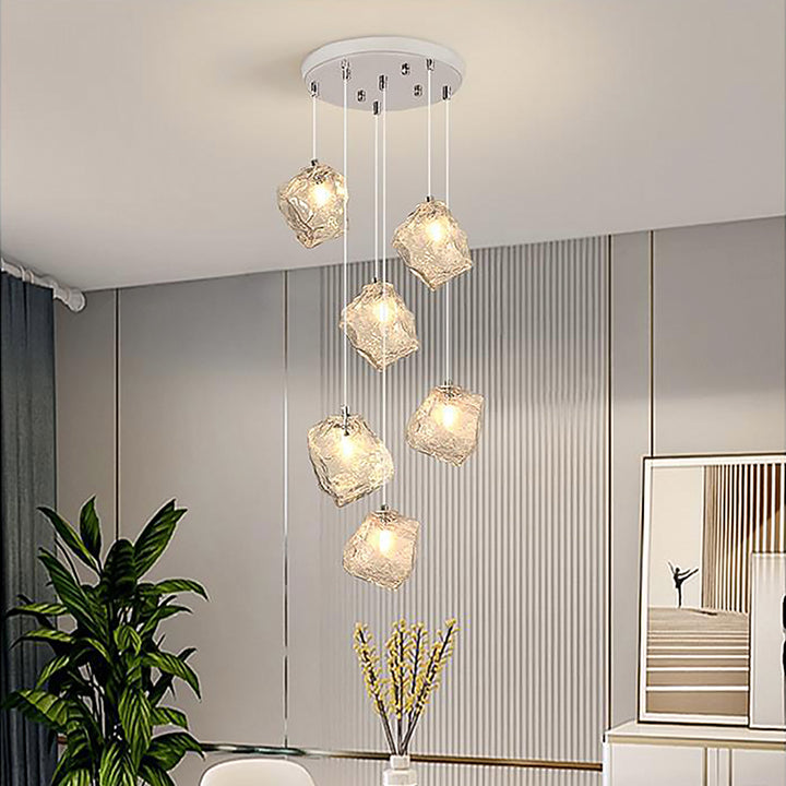 Ice Cube Crystal Pendant Lighting savingget