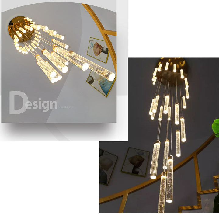Lunara Spiral Crystal Chandelier savingget