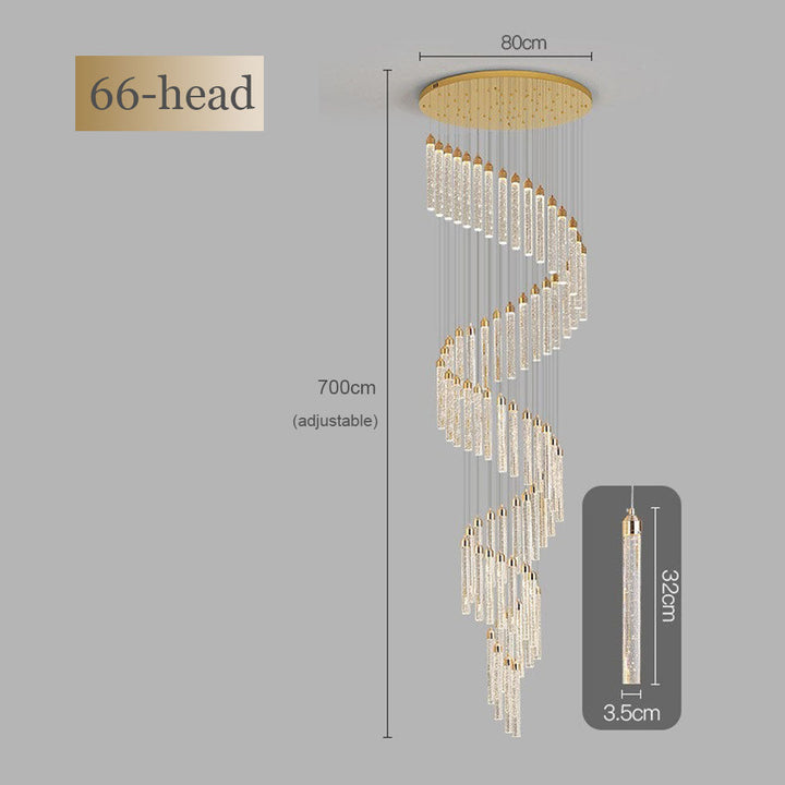 Lunara Spiral Crystal Chandelier savingget