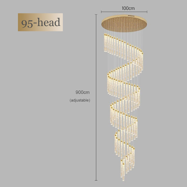 Lunara Spiral Crystal Chandelier savingget