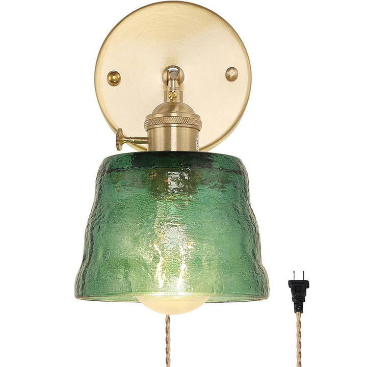 Adjustable Brass Plug-in Wall Sconce savingget