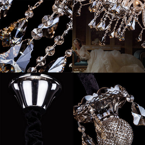 Radiant Elegance Cognac Crystal Chandelier