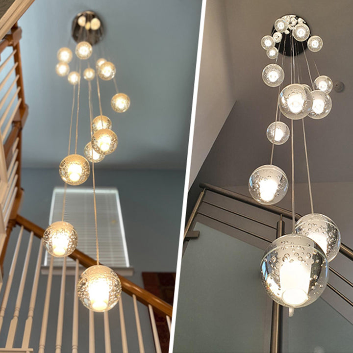 Crystal Cascade Stairwell Chandelier