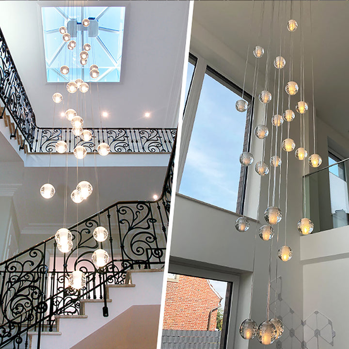 Crystal Cascade Stairwell Chandelier