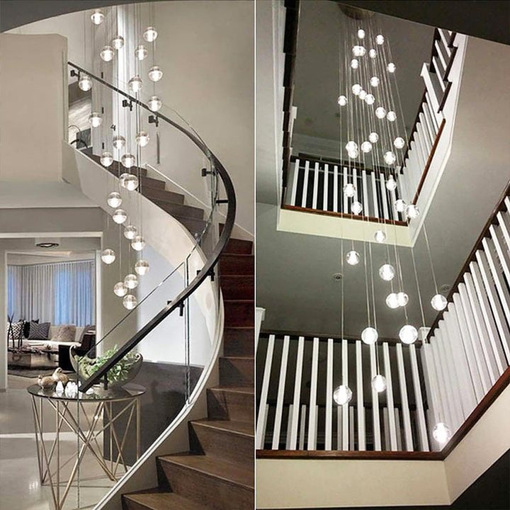 Crystal Cascade Stairwell Chandelier