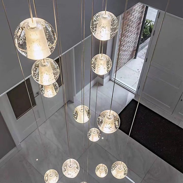 Crystal Cascade Stairwell Chandelier