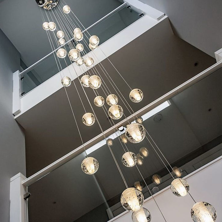 Crystal Cascade Stairwell Chandelier