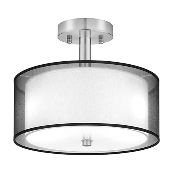 Black White Drum Ceiling Light