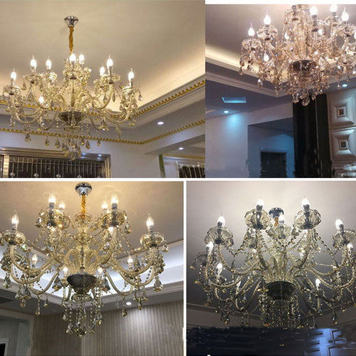 Radiant Elegance Cognac Crystal Chandelier