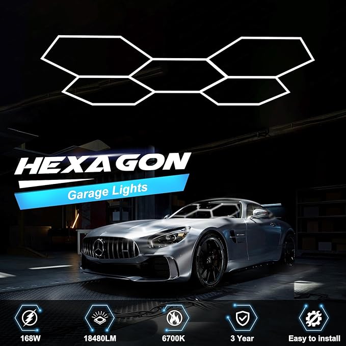 5 Hexagon Garage Lights savingget