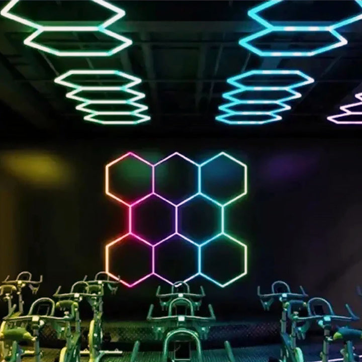 RGB Hexagon Garage Lights savingget