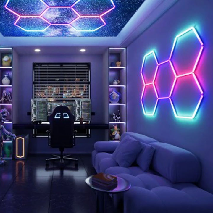 RGB Hexagon Garage Lights savingget