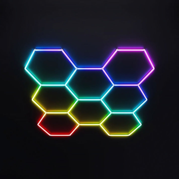 RGB Hexagon Garage Lights savingget