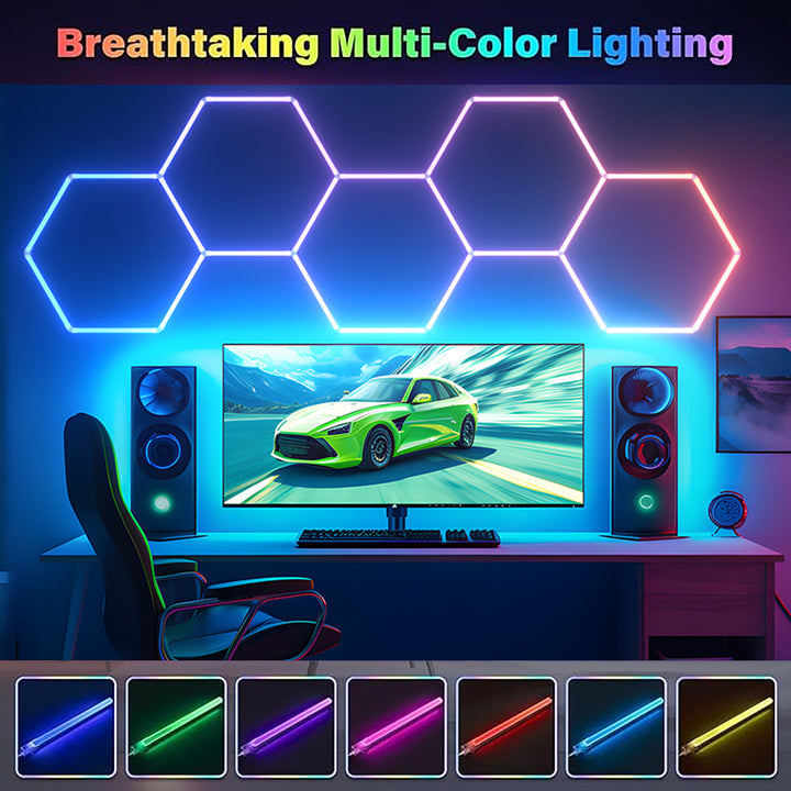 RGB Hexagon Garage Lights savingget