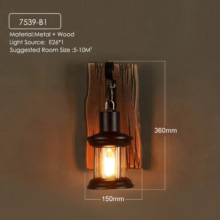 Lantern Wood Sconce