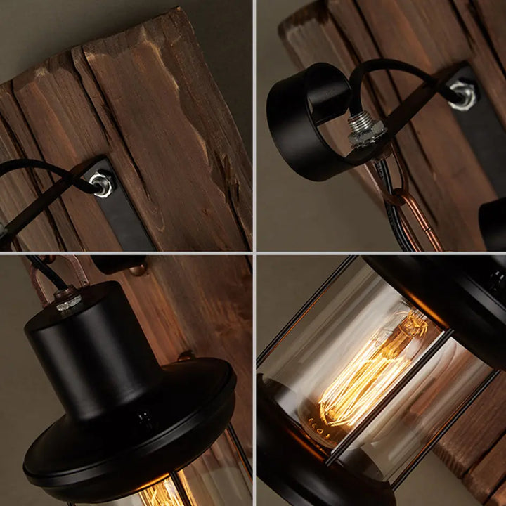 Lantern Wood Sconce