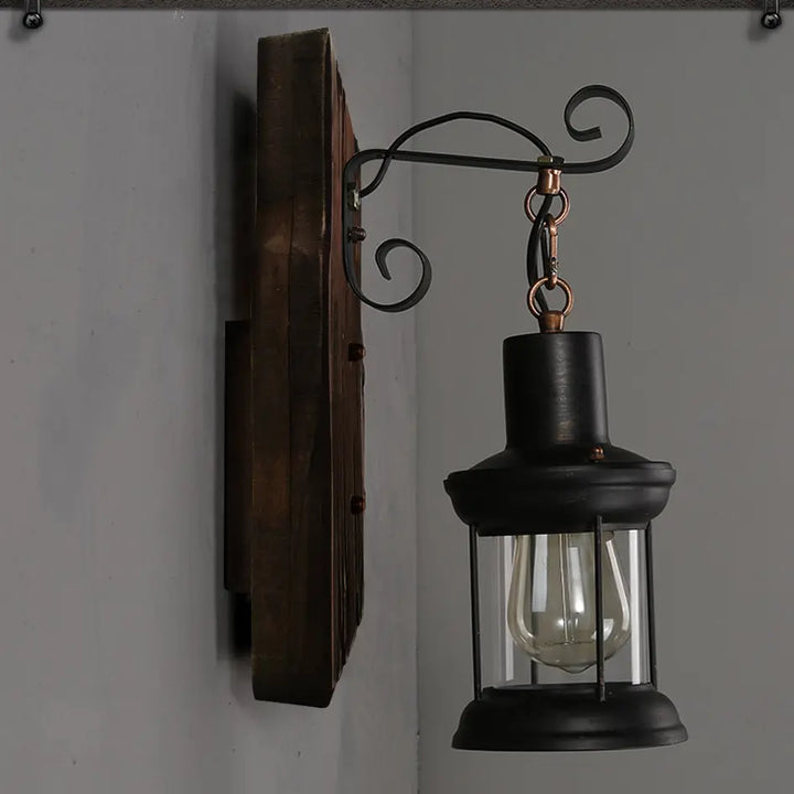 Lantern Wood Sconce