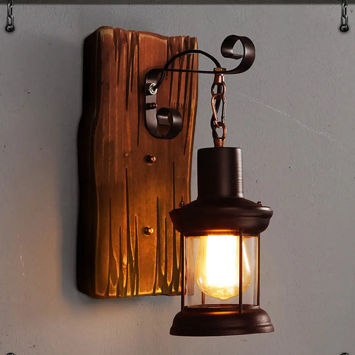 Lantern Wood Sconce